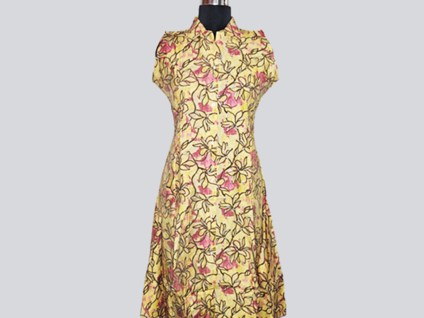 Nyra Sleeveless Yellow Kurta – Radiate Elegance